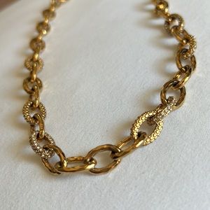 Stella & Dot gold chain link necklace